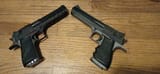 DE FAM 50AE left 44 Mag right