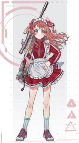 red meido with sniper rifle