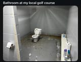 bathroom at local golf course