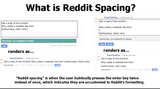 Reddit Spacing