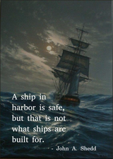 a ship in harbour