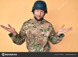 shrugging soldier