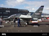 farnboroughuk17th-july-2018leonardo-t100-jet-on-display-at-farnborough-international-airshow-2018-gets-off...ay-20th-july-then-farnborough-airport-opens-its-doors-to-the-public-at-the-weekendcredit-keith-larbyalamy-live-news-P9B4PK