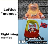leftist memes vs right wing memes
