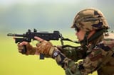 JGSDF soldier with a Minebea PM-9