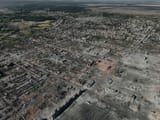 Vovchansk destruction drone view