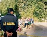 US Marshal stands guard Ruby Ridge
