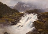 waterfall-in-norwegian-mountain-landscape-themistokles-von-eckenbrecher