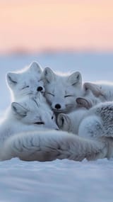 foxes-snuggling-together-stockcake