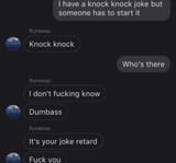knock knock joke fuck you