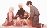 __illyasviel_von_einzbern_emiya_shirou_archer_emiya_kiritsugu_and_irisviel_von_einzbern_fate_and_2_more_drawn_by_suiso_owp__7976c6b71c521251edcece646c9fd0f9 (1)