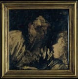 boy staring at an apparition goya