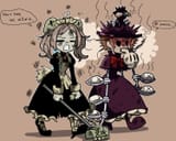 __peacock_and_bloody_marie_skullgirls_drawn_by_kuroirozuki__9eace4535c39377bdc284d172f162829.jpg..