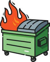 dumpster-fire-filled-outline-icon-vector-957977128