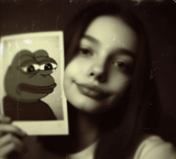 A-girl-holding-a-picture-of-pepe