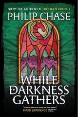 while darkness gathers