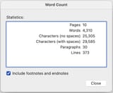 word count