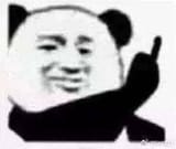 chinese smug panda middle finger