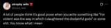 Screenshot 2025-07-15 at 09-29-44 (1) atrophy wife 🎀 on X A lot of people think it&#039;s good prose when you write something like For violent was the way in which I slaughtered the disdainful gods or some shit. You know what I mea[...]