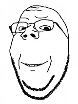 16270 - glasses smile smirk soyjak stubble subvariant wholesome_soyjak variant gapejak