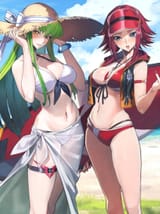 cc and kallen on beach