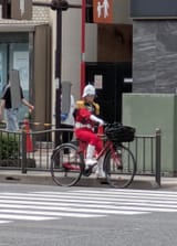 char on bicycle