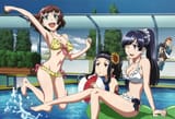 yande.re 345699 bikini cleavage megane nobi_marie otamaya_yuusuke rukino_saki sashinami_shouko seifuku swimsuits tamura_satomi tokishima_haruto wet yamada_raizou