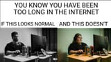 original gigachad on computer meme