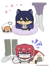__amate_yuzuriha_haro_nyaan_challia_bull_conch_and_1_more_gundam_and_1_more_drawn_by_omochi_binta__8c8c0a2bb5f5709e360efd7fa1c680ef