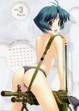 yande.re 65950 ass calendar gun makishima_azusa muvluv muvluv_alternative pantsu thong topless total_eclipse yoroi_mikoto