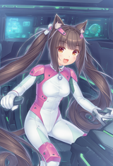 artist_sayori (Neko works), chocola (nekopara), _D, wearing a mech pilot suit, c s-2766060495