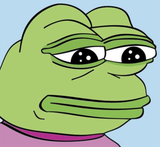 sad pale frog