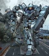 Earth Federation Space Force RGM-96X Jesta in a fire figh (2024_10_20 11_26_56 UTC)