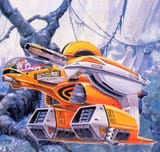 Leeel piloting M.Lover - by Takani Yoshiyuki 