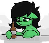 1456761__safe_female_pony_oc_oc+only_filly_sad_alcohol_oc-colon-filly+anon_beer_beer+bottle_artist-colon-plunger