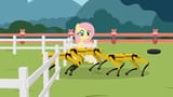 2380220__safe_artist-colon-forgalorga_edit_fluttershy_pegasus_pony_robot_boston+dynamics_female_fence_field_it27s+picnic+time_mare_roomba_roombashy_spot+r
