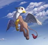 3179222__safe_artist-colon-770418gyygy_derpibooru+import_oc_unofficial+characters+only_gryphon_cloud_female_flying_gift+art_griffon+oc_image_jpeg_sky_s