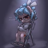 3448192__safe_alternate+version_artist-colon-t72b_cozy+glow_pegasus_pony_g4_bipedal_bondage_bow_cart_female_filly_foal_glare_hair+bow_hannibal+lecter_looking+at (1)