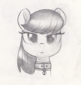 3590172__safe_artist-colon-foxtrot3_octavia+melody_earth+pony_pony_g4_bust_collar_female_looking+at+you_mare_monochrome_solo_traditional+art