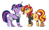 1030543__safe_artist-colon-dvixie_sunset+shimmer_twilight+sparkle_equestria+girls_friendship+games_alicorn_alternate+hairstyle_bedroom+eyes_choker_clot