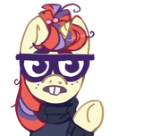 3256123__safe_artist-colon-roofoos_rebirth_moondancer_pony_unicorn_g4_bucktooth_clothes_commission_female_freckles_glasses_mare_meme_nerd_ponified+meme_raised+h