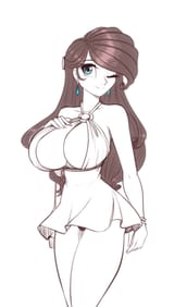 3562593__suggestive_artist-colon-scorpdk_rarity_human_g4_big+breasts_breasts_busty+rarity_clothes_digital+art_dress_ear+piercing_earring_female_huge+breasts_hum
