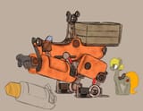 3103320__safe_artist-colon-rubysnoot_oc_oc+only_oc-colon-ruby_earth+pony_pony_male_mecha_simple+background