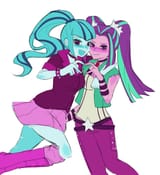 3606327__safe_artist-colon-cadence_sniffa_aria+blaze_sonata+dusk_human_equestria+girls_g4_blushing_duo_female_heart+hands_lesbian_ship-colon-arisona_shipping_si