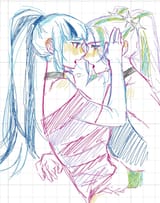3606331__suggestive_artist-colon-cadence_sniffa_aria+blaze_sonata+dusk_human_equestria+girls_g4_abstract+background_breasts_choker_drool_drool+string_duo_female