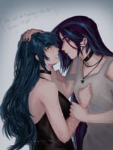 3606281__safe_artist-colon-cadence_sniffa_aria+blaze_sonata+dusk_human_equestria+girls_g4_choker_clothes_crying_dialogue_disguise_disguised+siren_dress_female_h