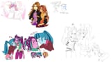 3606367__safe_artist-colon-cadence_sniffa_adagio+dazzle_aria+blaze_princess+cadance_sonata+dusk_sunset+shimmer_human_equestria+girls_g4_annoyed_bow_clothes_dial