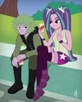 3607908__safe_artist-colon-anibationrs_aria+blaze_oc_oc-colon-ike_human_equestria+girls_g4_bush_can_canon+x+oc_digital+art_disguise_disguised+siren_duo_duo+male