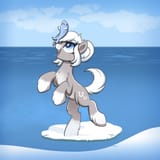 2539359__safe_artist-colon-confetticakez_derpibooru+import_oc_oc-colon-snow+shoes_unofficial+characters+only_fish_pony_taiga+pony_bipedal_cloud_cute_fe