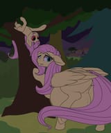 1765018__suggestive_artist-colon-m-dash-p-dash-l_fluttershy_oc_oc-colon-midnight+dew_hybrid_g4_belly_interspecies+offspring_offspring_parent-colon-discord_paren